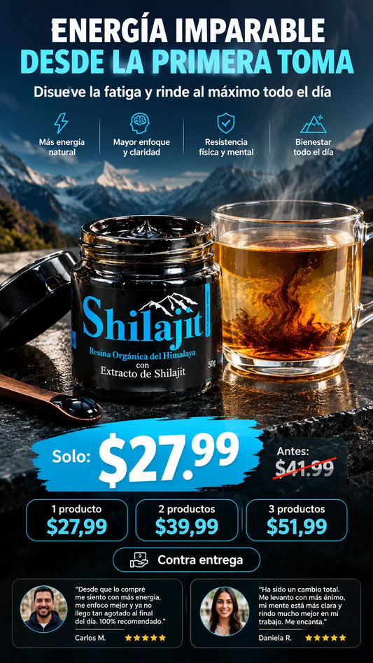 Shilajit Resina Orgánica del Himalaya con Extracto Puro